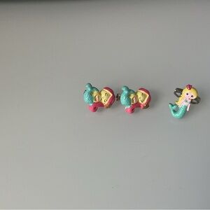 New Mermaid-clip on earrings and ring set
